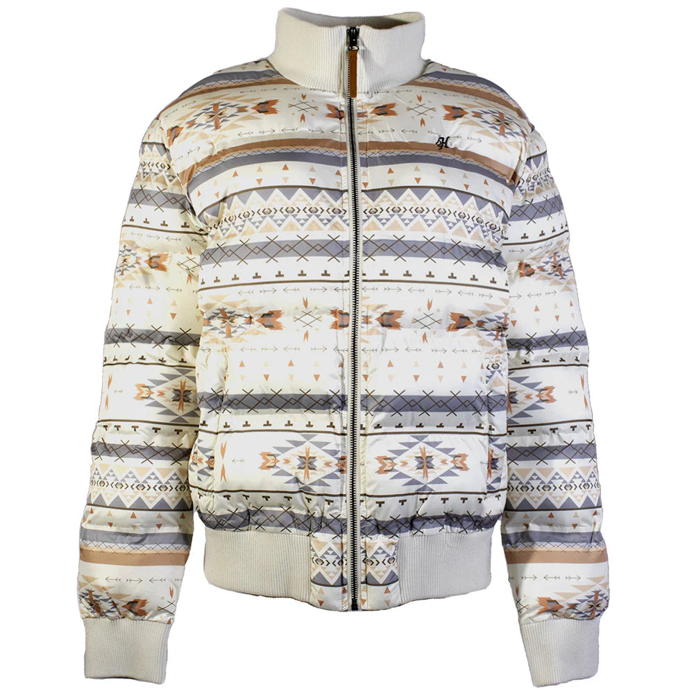 Hooey Aztec Cream Puffer Jacket