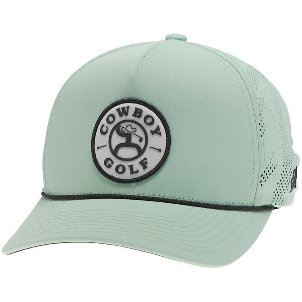 Hooey Cowboy Golf Mint/ White Circle Patch