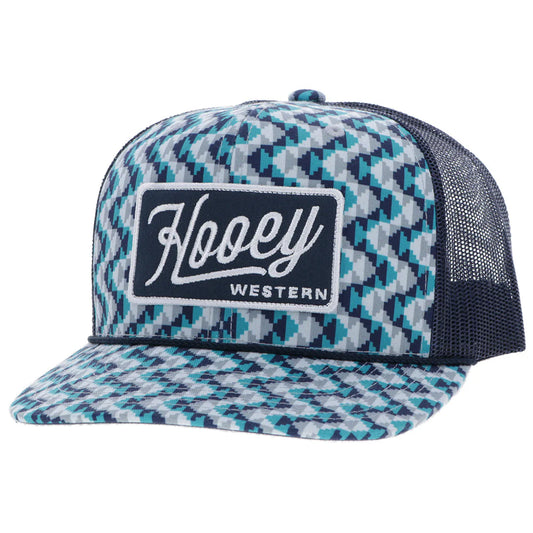 Hooey Lakota Hat Turquoise/Navy with Pattern