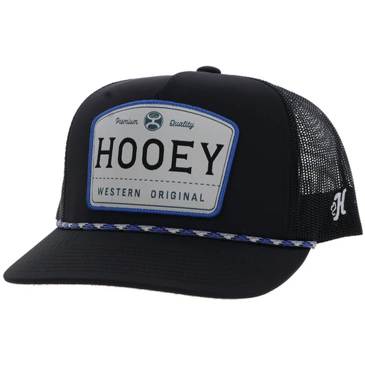 Hooey Trip Black with White and Blue Rope