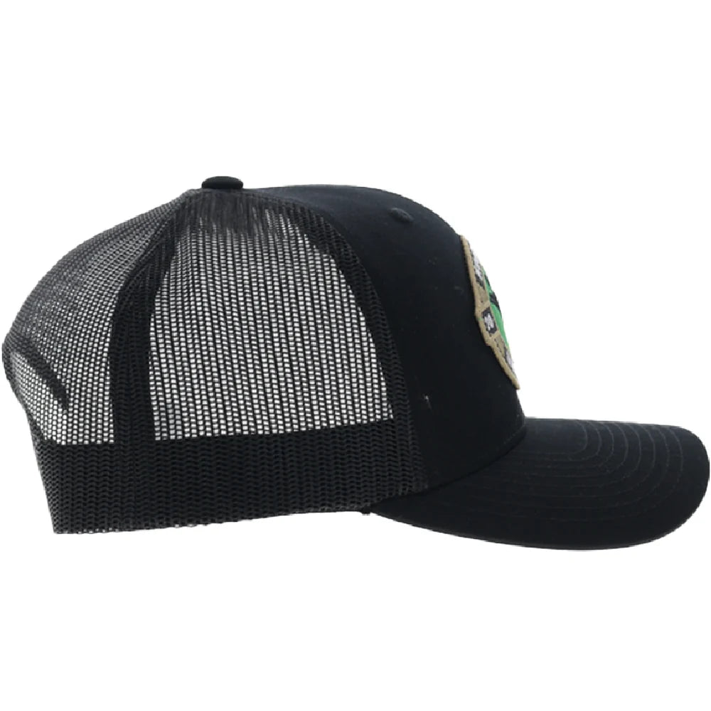 Hooey Pinch 5-Panel Trucker Snapback Hat Black