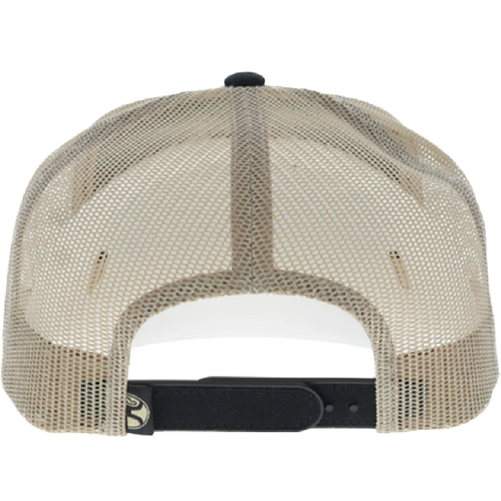Hooey Buckin' Hard 5-Panel Trucker Snapback Hat Black