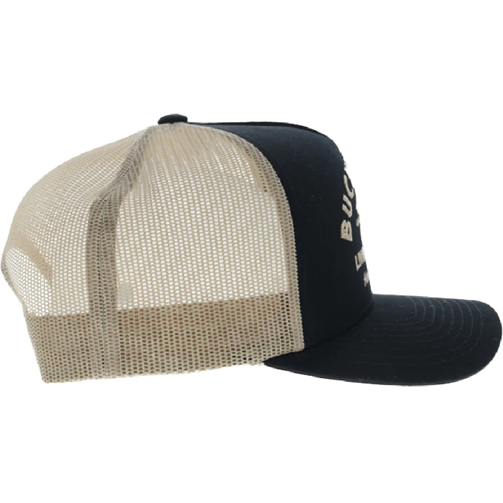 Hooey Buckin' Hard 5-Panel Trucker Snapback Hat Black