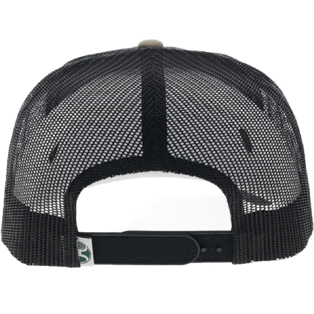 Hooey Shed 5-Panel Trucker Snapback Hat Black/Tan