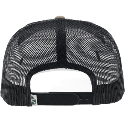 Hooey Shed 5-Panel Trucker Snapback Hat Black/Tan