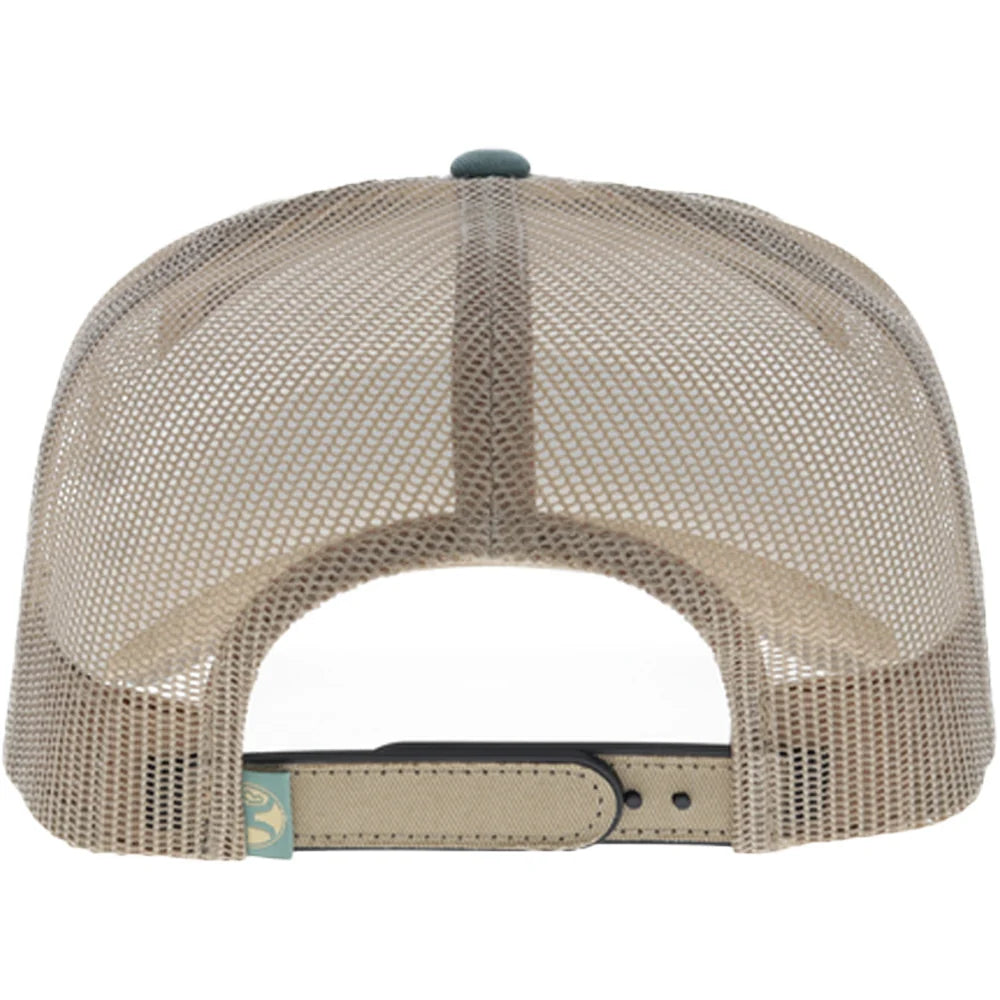 Hooey Shed 5-Panel Trucker Snapback Hat Tan/Green
