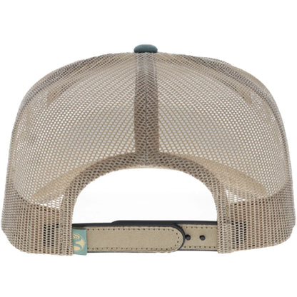 Hooey Shed 5-Panel Trucker Snapback Hat Tan/Green
