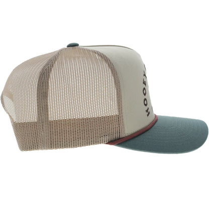 Hooey Shed 5-Panel Trucker Snapback Hat Tan/Green
