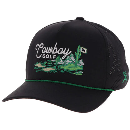 Hooey Hills Hat Black with Golf Course Landscape