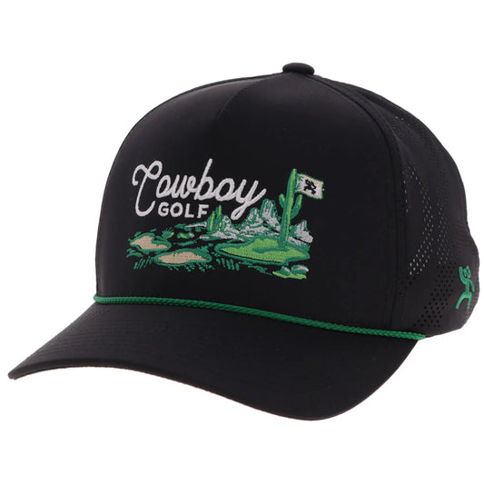 Hooey Hills Hat Black with Golf Course Landscape
