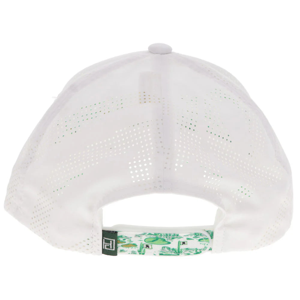Hooey Divot Hat White with Green Hooey Hills Pattern
