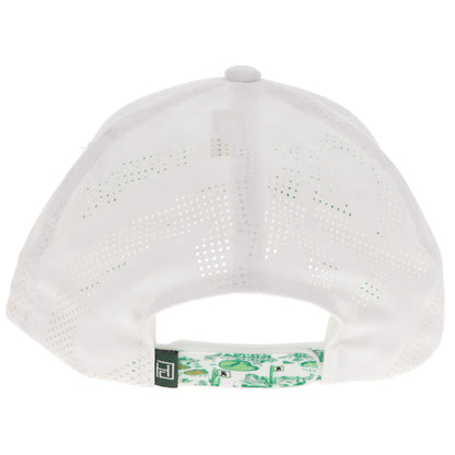 Hooey Divot Hat White with Green Hooey Hills Pattern