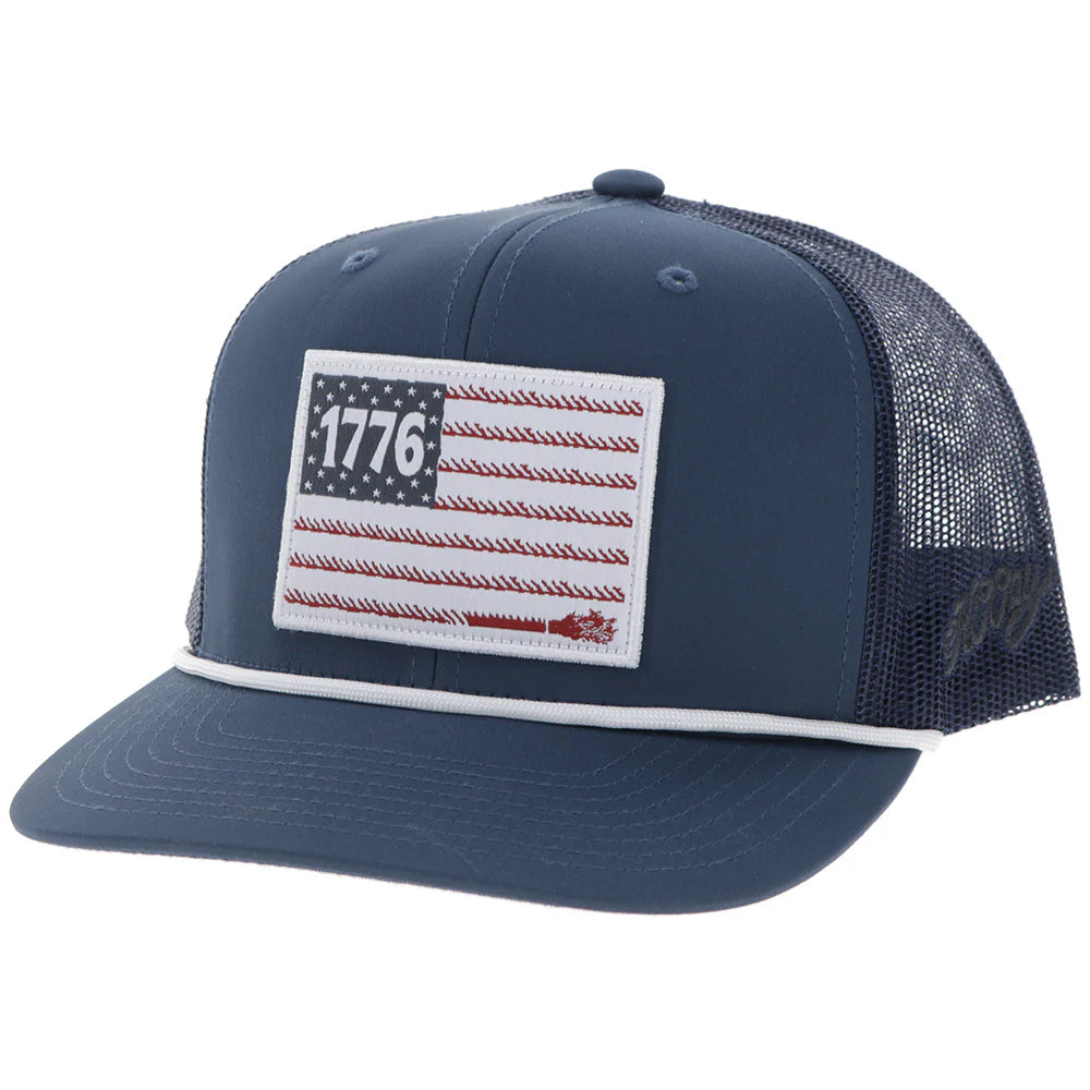 Hooey Liberty Roper Navy Blue with 1776 Flag Patch