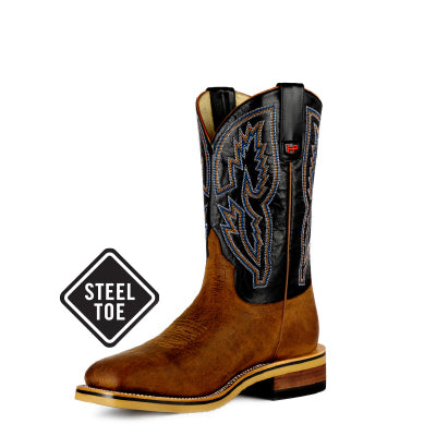 Horse Power Work Distressed Bison Steel Toe EH
