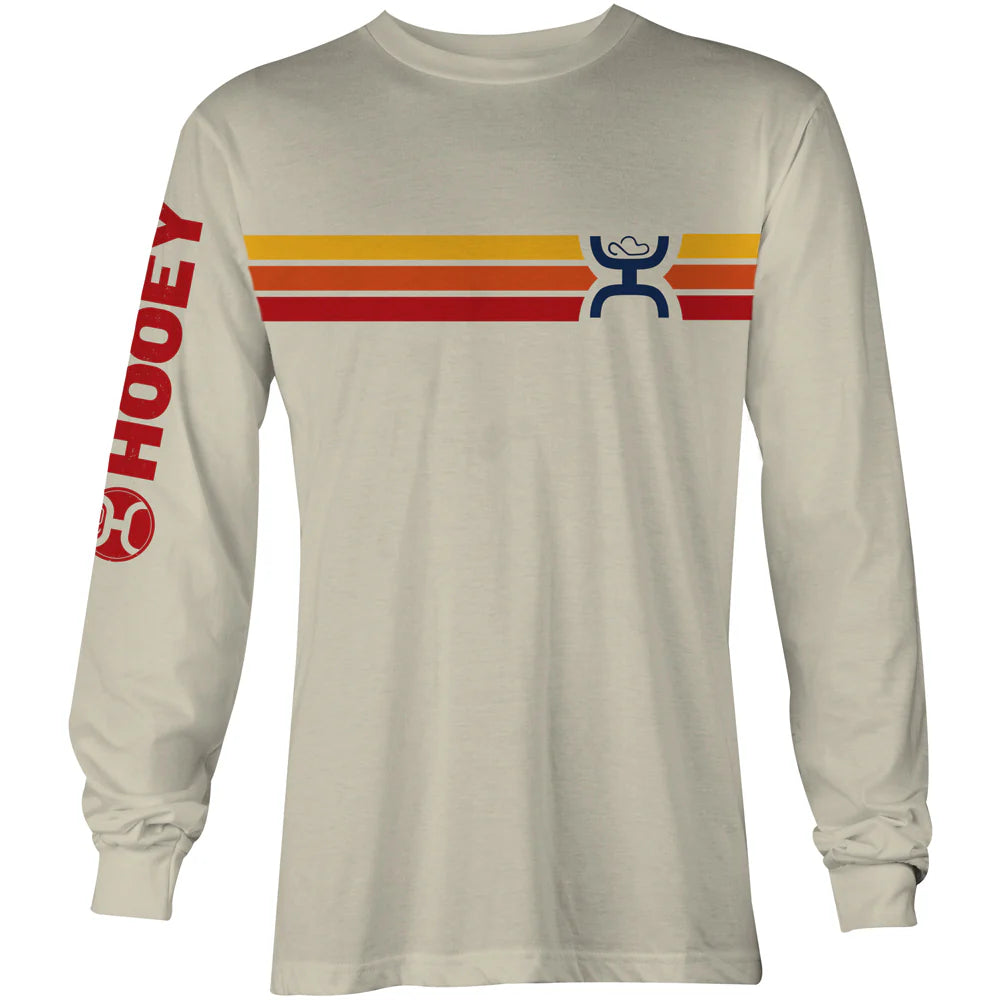 Hooey Sunset Cream Logo Sleeve LS Tee