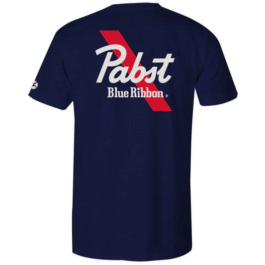 Hooey Pabst Blue Ribbon Back Logo Tee Navy
