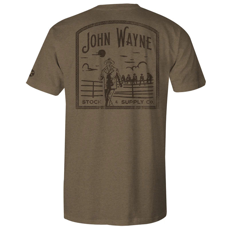 Hooey John Wayne Cattle Co Tee Light Brown