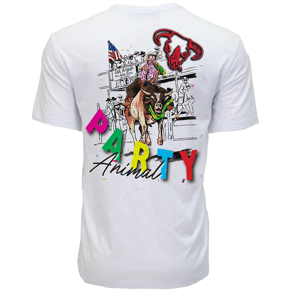 Bad Company Rodeo Clown Bull Ridin Tee White