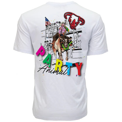 Bad Company Rodeo Clown Bull Ridin Tee White