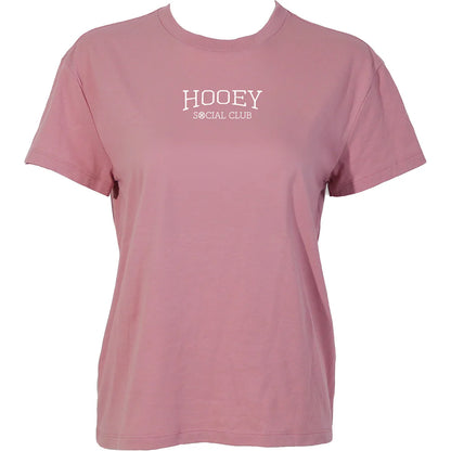 Hooey Social Club T-shirt Pink with Grey & White Cactus