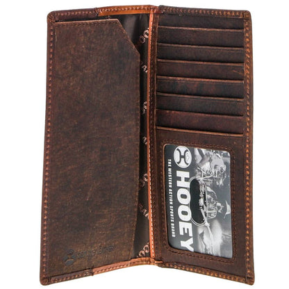 Hooey Grayson Tan Tooled/Brown Rodeo Wallet