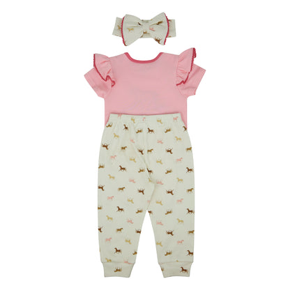 Wrangler Pink Horse Jogger Set