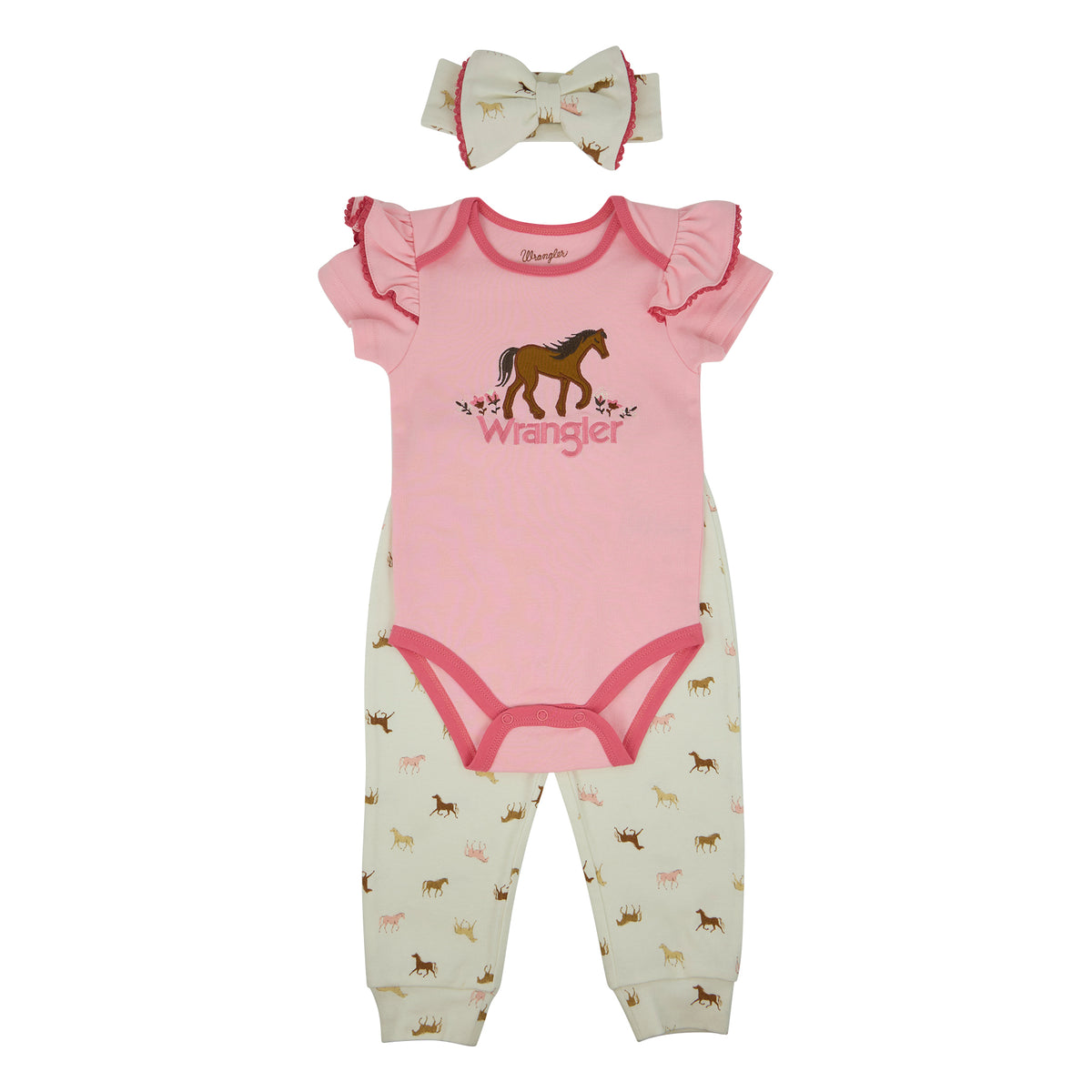 Wrangler Pink Horse Jogger Set