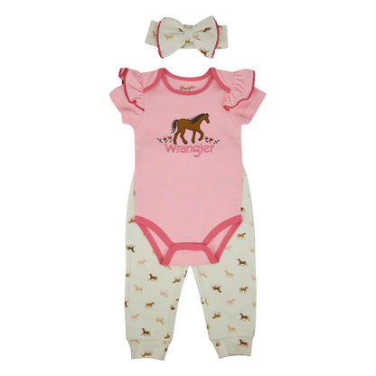Wrangler Pink Horse Jogger Set