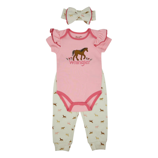 Wrangler Pink Horse Jogger Set