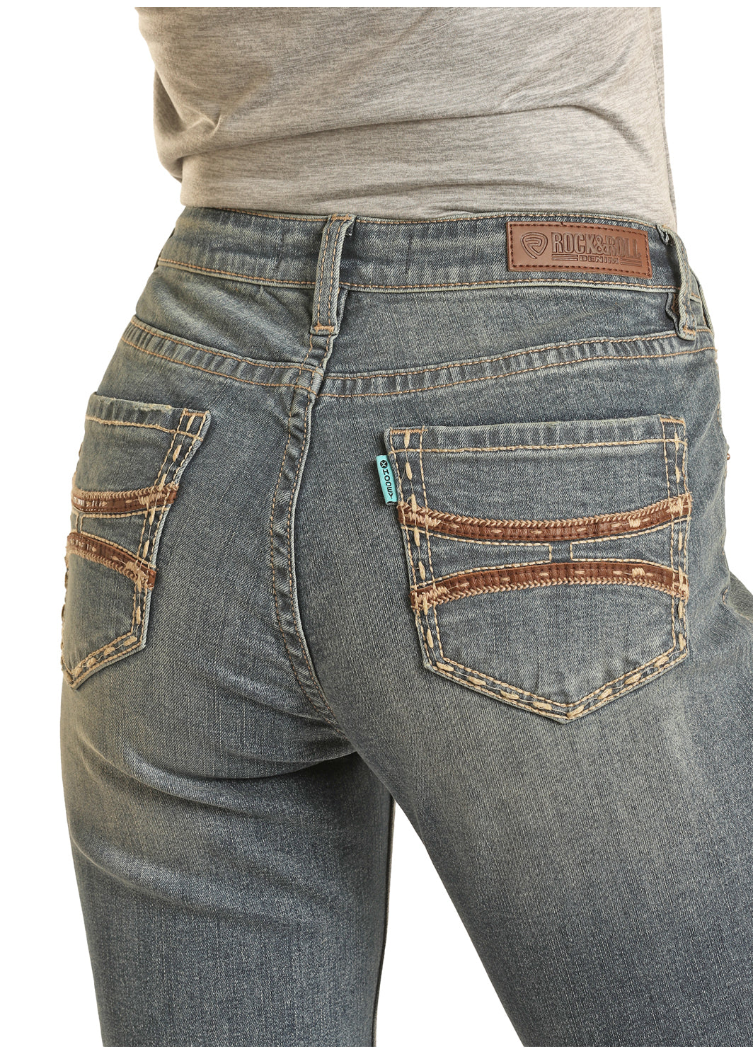 Hooey Brown Leather Mid Rise Boot Cut