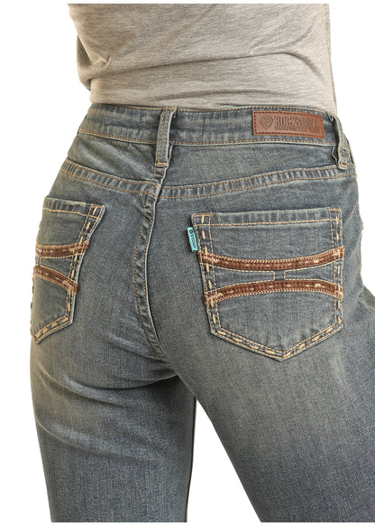 Hooey Brown Leather Mid Rise Boot Cut