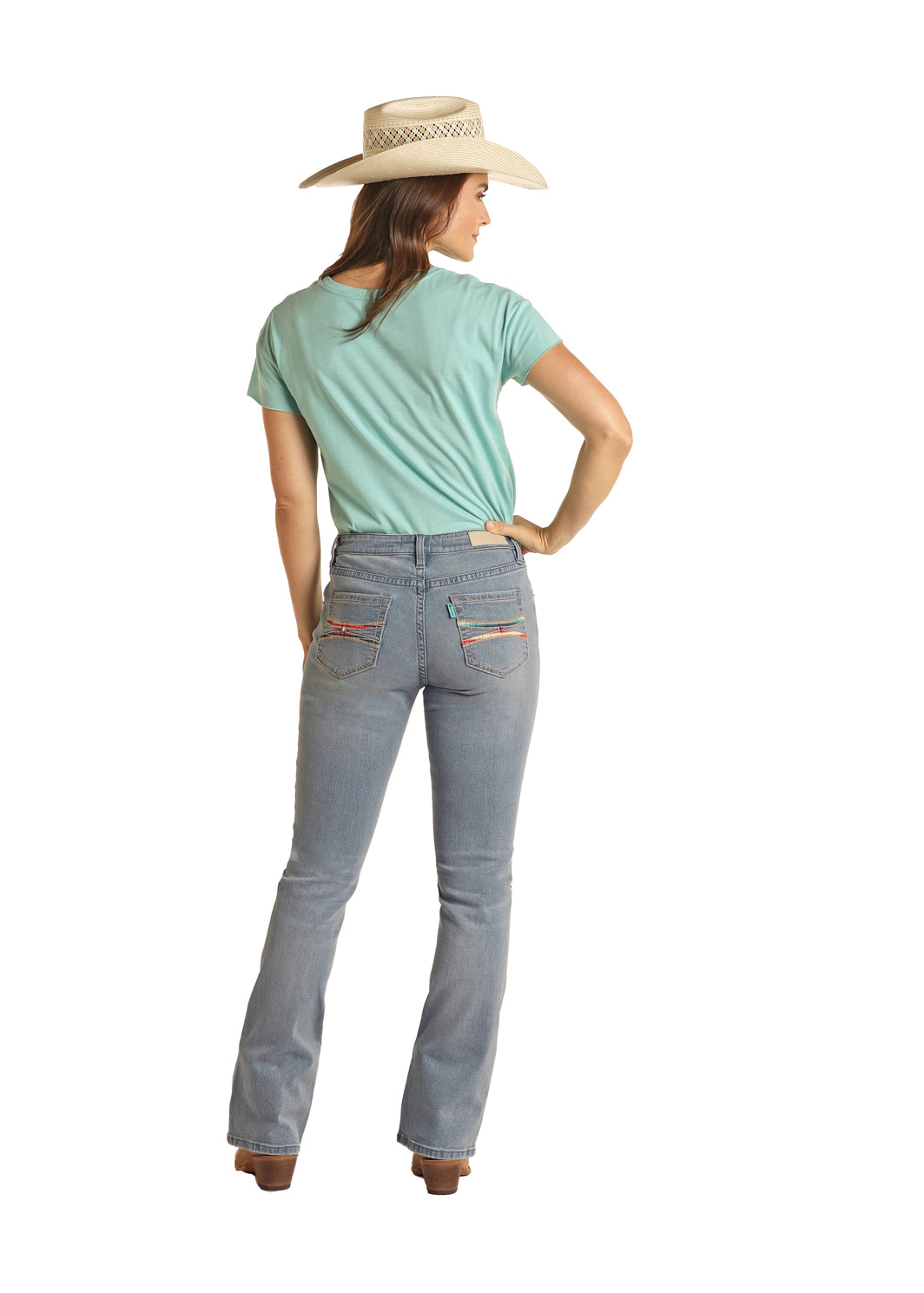 Hooey Serape Pocket Mid Rise Boot Cut