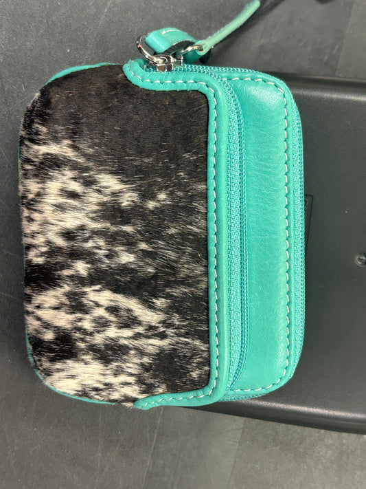 ili NY Double Zip Change Purse Haircalf
