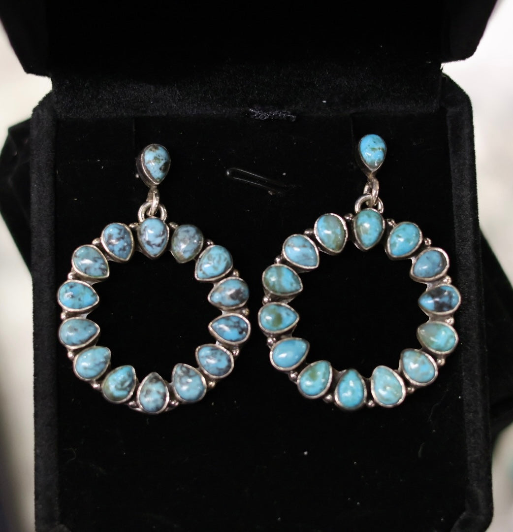 ITOG Hada Collection SS Kingman Turq Circle Earring
