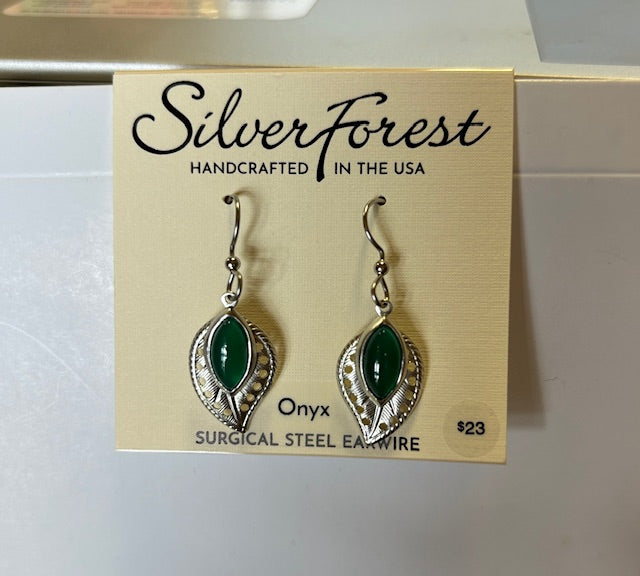 Silver Forest SV Airy Leaf With Stone Silver