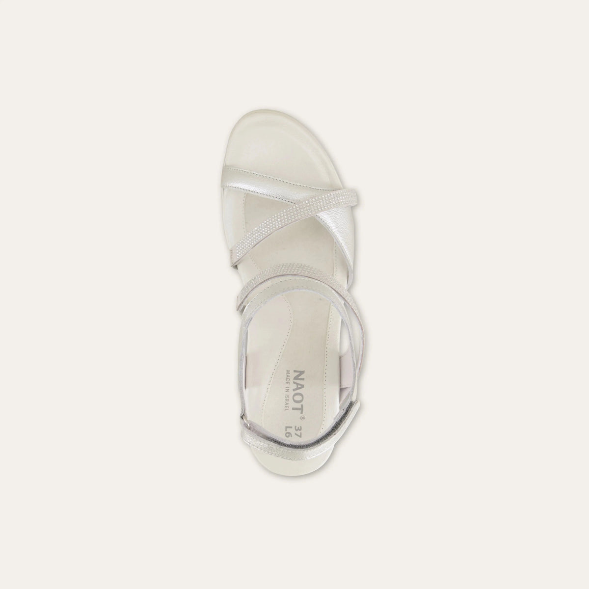 Naot Innovate Soft Silver Clear Rhinestones