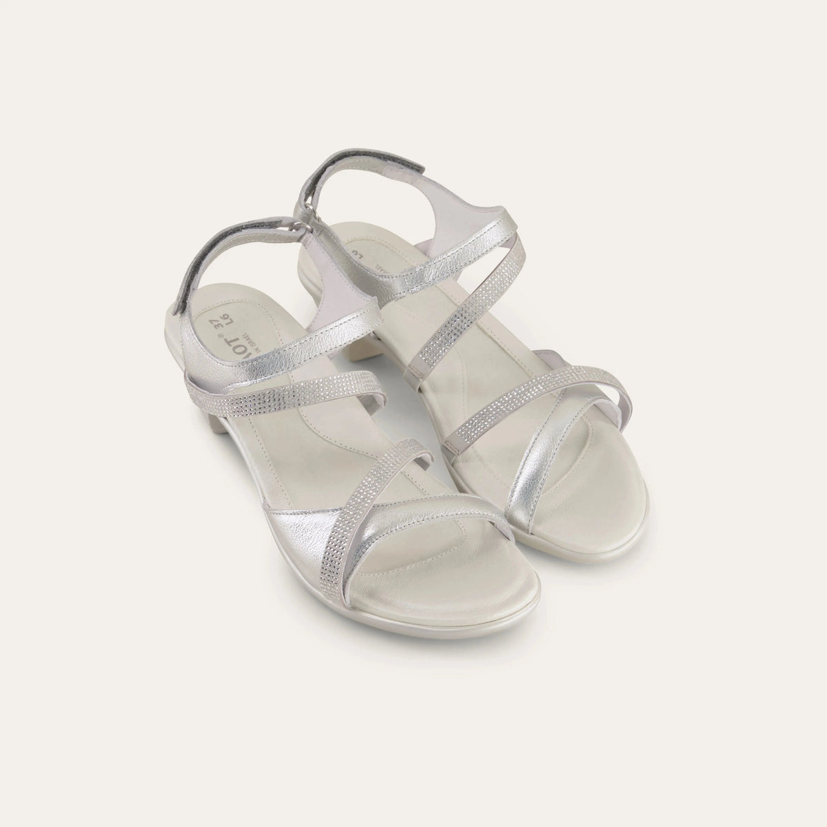 Naot Innovate Soft Silver Clear Rhinestones