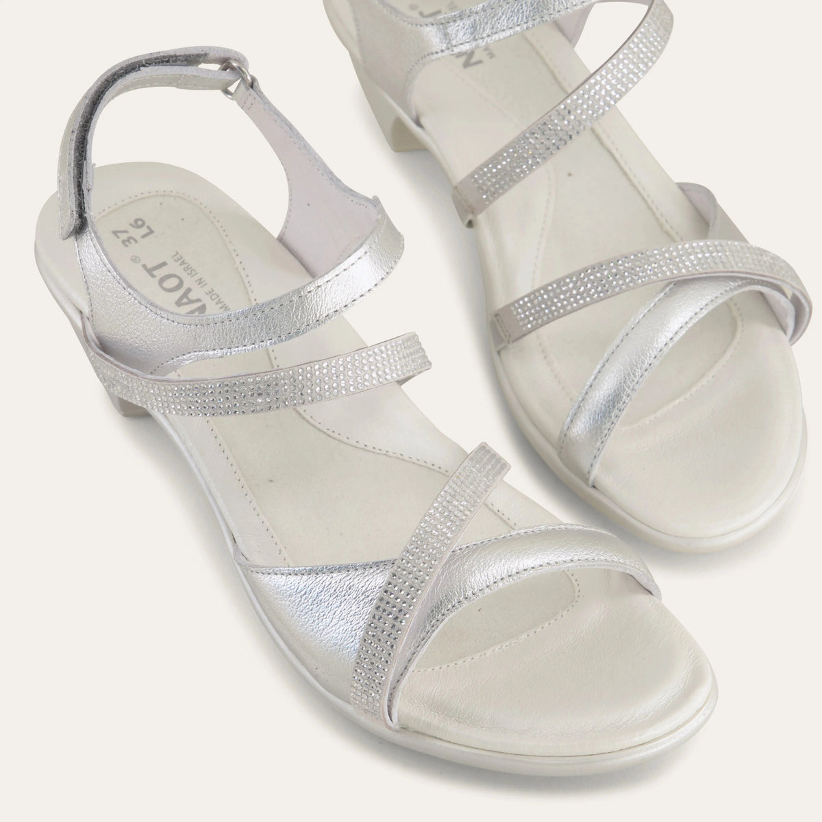Naot Innovate Soft Silver Clear Rhinestones