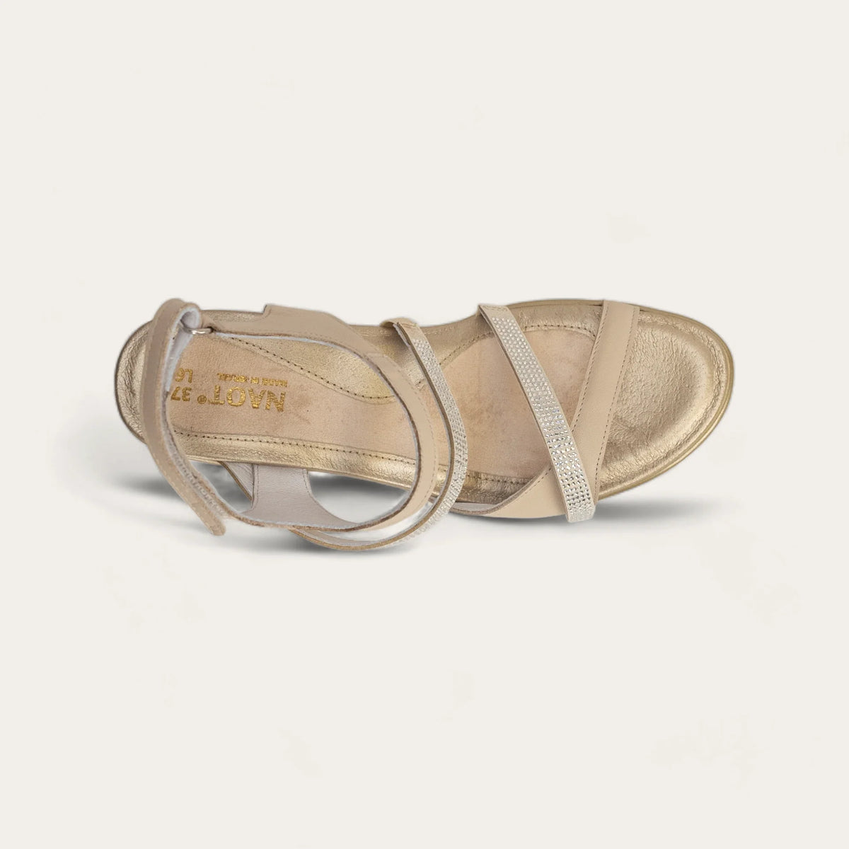 Naot Innovate Soft Ivory Clear Rhinestones