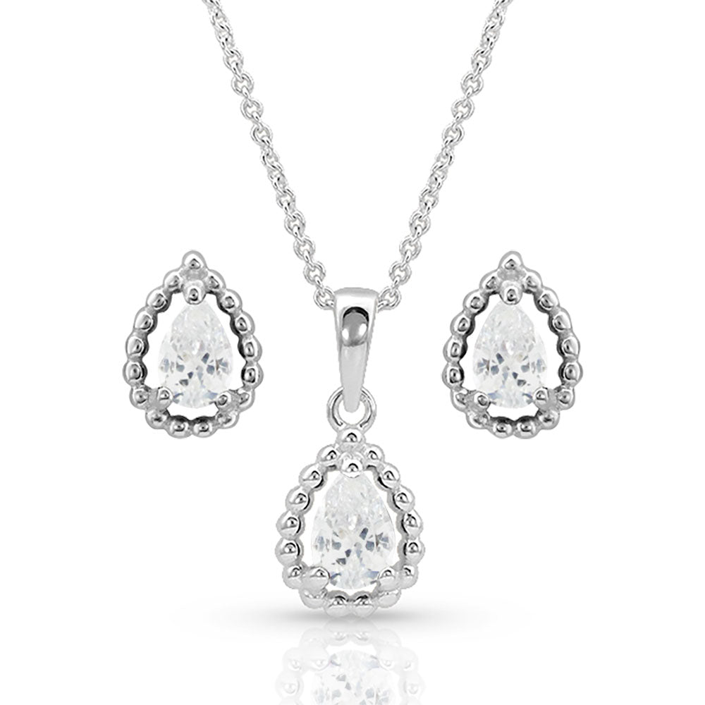 Montana Arctic Rain Teardrop Jewelry Set
