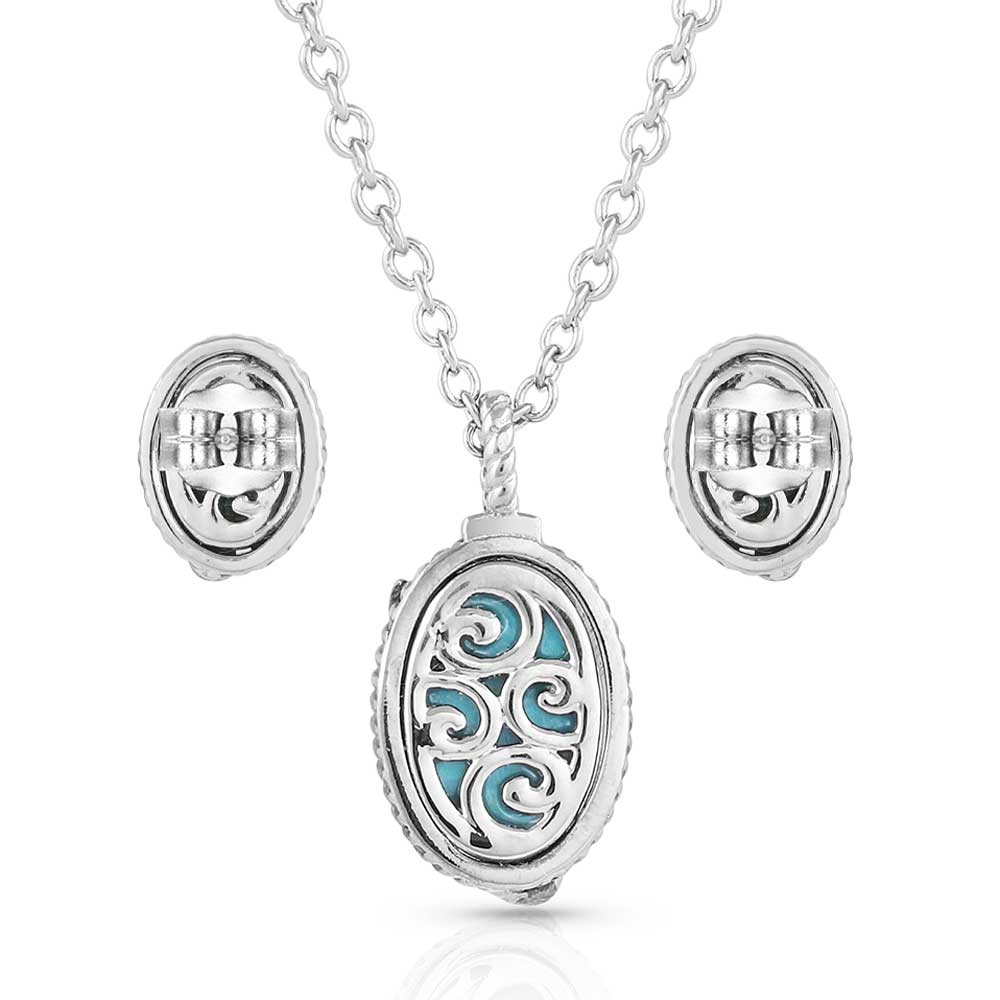 Montana World's Feather Turquoise Jewelry Set