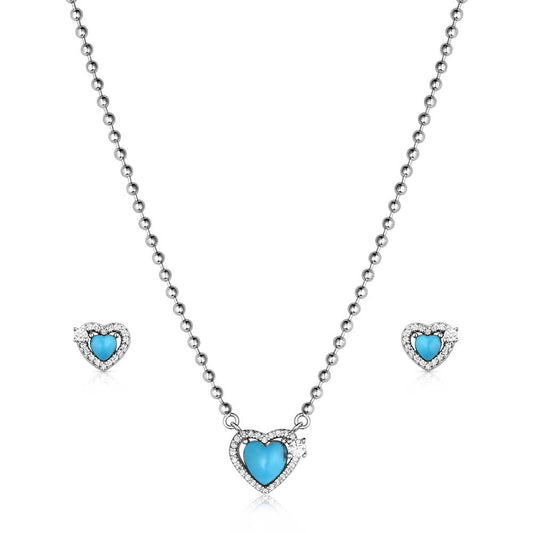 Montana Heart of Turquoise Jewelry Set