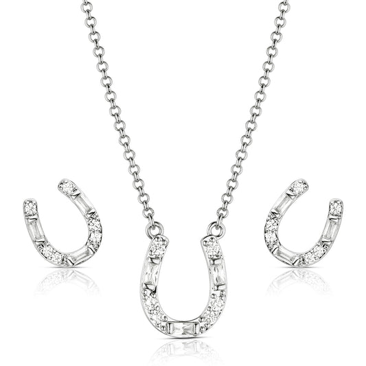 Montana Lucky Stride Horseshoe Jewelry Set