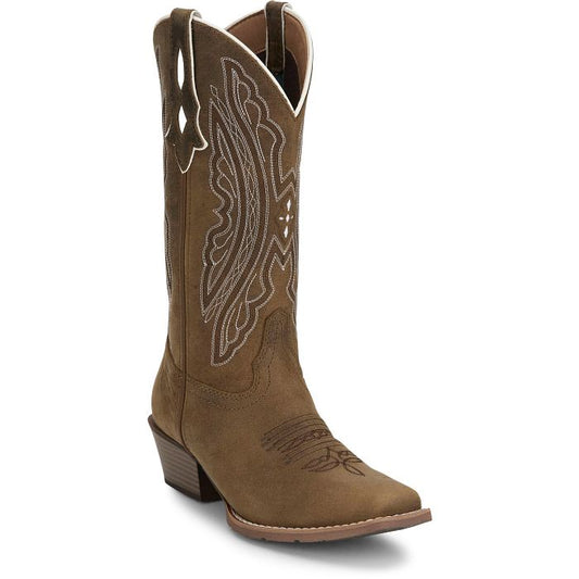 Justin Rae Distressed Brown Square Toe