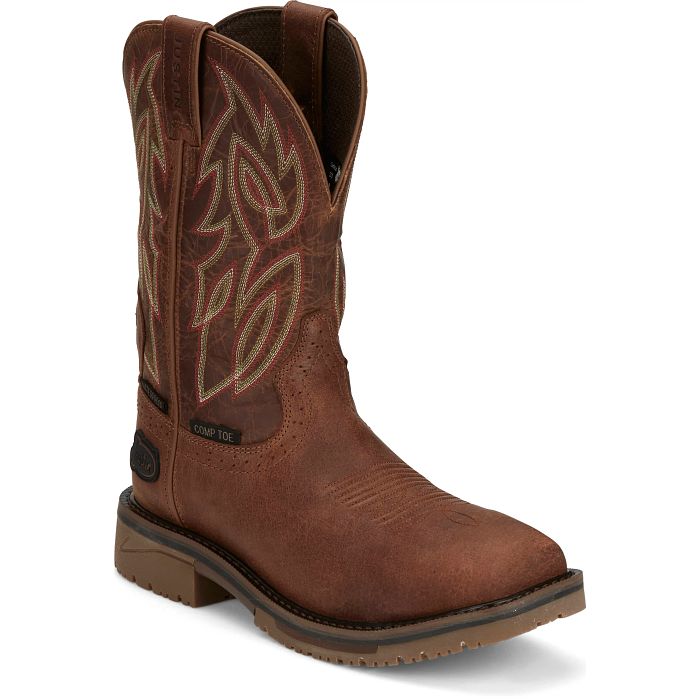 Justin Wolfe Bronze Brown Composite Toe Waterproof EH