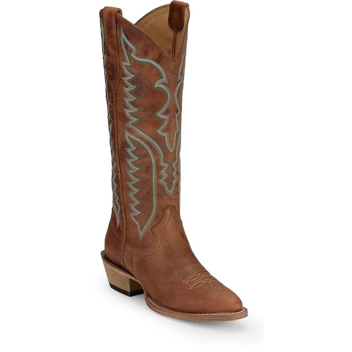 Justin Evelyn Brown Round Toe