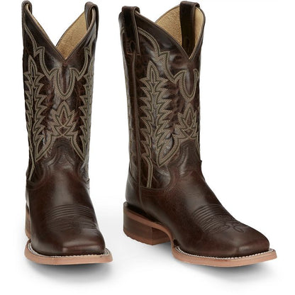 Justin Lyle Umber Cowhide Square Toe