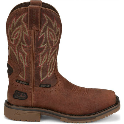Justin Wolfe Bronze Brown Composite Toe Waterproof EH
