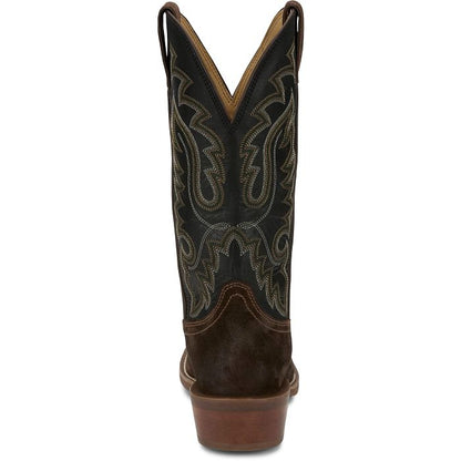 Justin Cowboy Town Chocolate Suede
