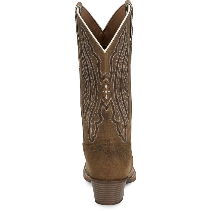 Justin Rae Distressed Brown Square Toe